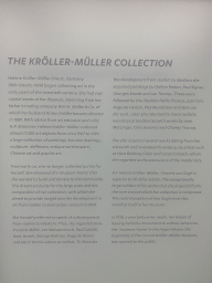 Information on the Kröller-Müller collection at the entrance to Expo 3 at the Kröller-Müller Museum