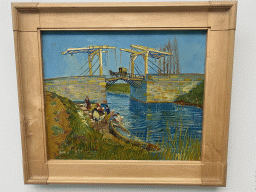 Painting `Bridge at Arles (Pont de Langlois)` by Vincent van Gogh at the Van Gogh Gallery at the Kröller-Müller Museum