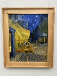 Painting `Terrace of a café at night (Place du Forum)` by Vincent van Gogh at the Van Gogh Gallery at the Kröller-Müller Museum