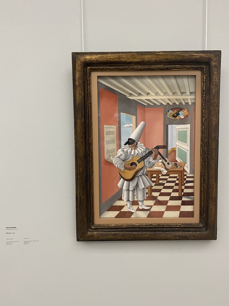 Painting `Pierrot` by Gino Severini at Expo 4 at the Kröller-Müller Museum, with explanation