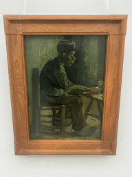 Painting `Man at table` by Vincent van Gogh at the Van Gogh Gallery at the Kröller-Müller Museum