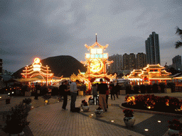 Entrance to the Jumbo Floating Restaurant at Shum Wan Pier Drive, by night