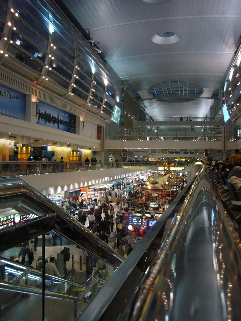 Departure Hall of Dubai International Airport, viewed from the first floor
