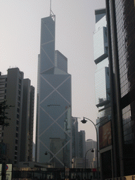 The Bank of China Tower and the Lippo Centre Towers, viewed from the Queensway