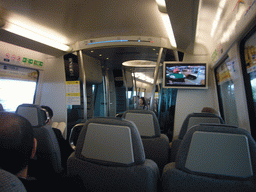 Interior of the train from Hong Kong International Airport to Kowloon