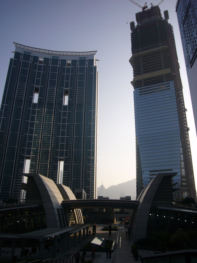 The International Commerce Centre, under construction, at Union Square at Kowloon