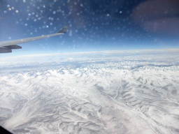 The Himalaya mountain range, viewed from the airplane from Munich