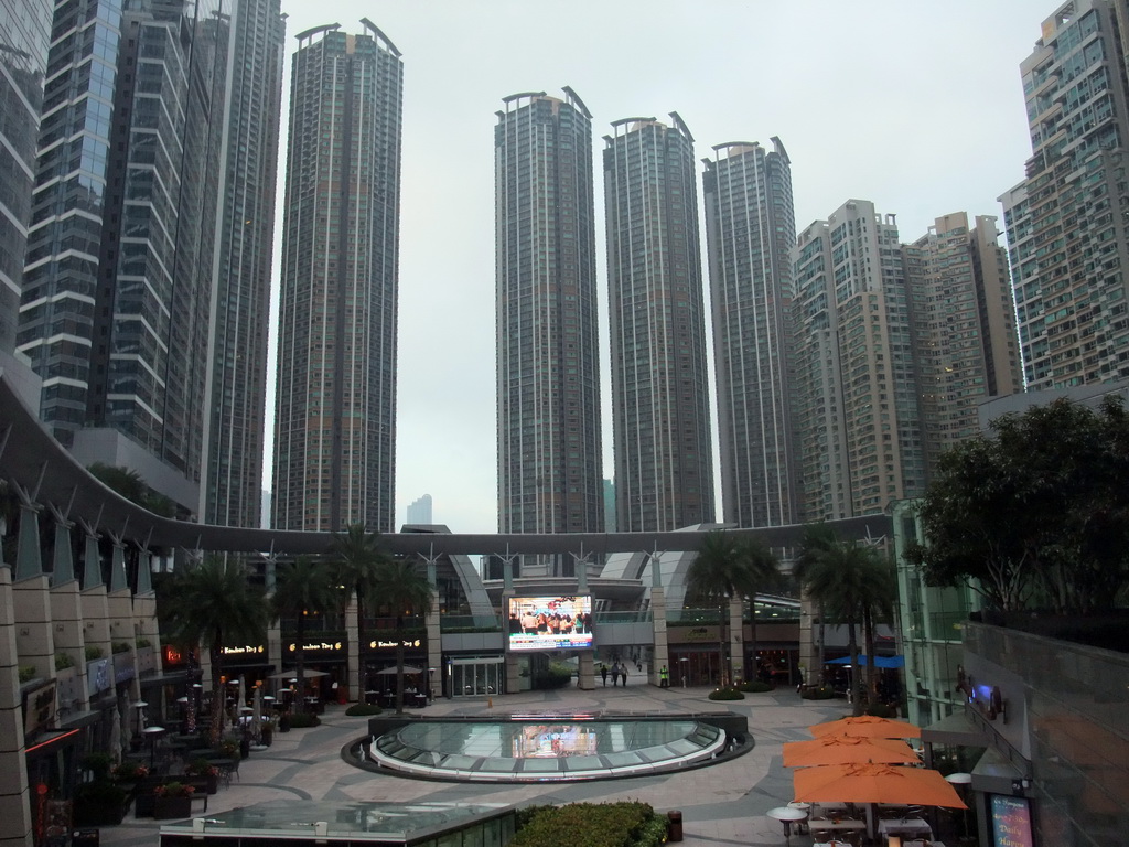 Union Square at Kowloon, with shops, the Sorrento Towers and the Waterfront Blocks