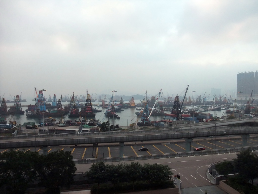 Victoria Harbour, viewed from Union Square at Kowloon