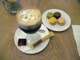 Irish coffee and cookies at the Palace IFC Cafe at the IFC Mall