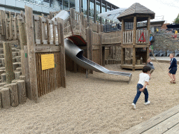 Max at the playground at the back side of the Vayamundo Houffalize hotel