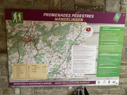 Map with walking routes at the back side of the Vayamundo Houffalize hotel