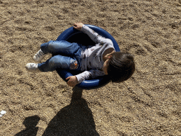 Max at the playground at the petting zoo near the Vayamundo Houffalize hotel