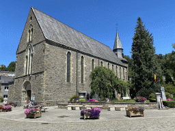 Right front of the Église Sainte-Catherine church at the Cour de l`Abbaye court