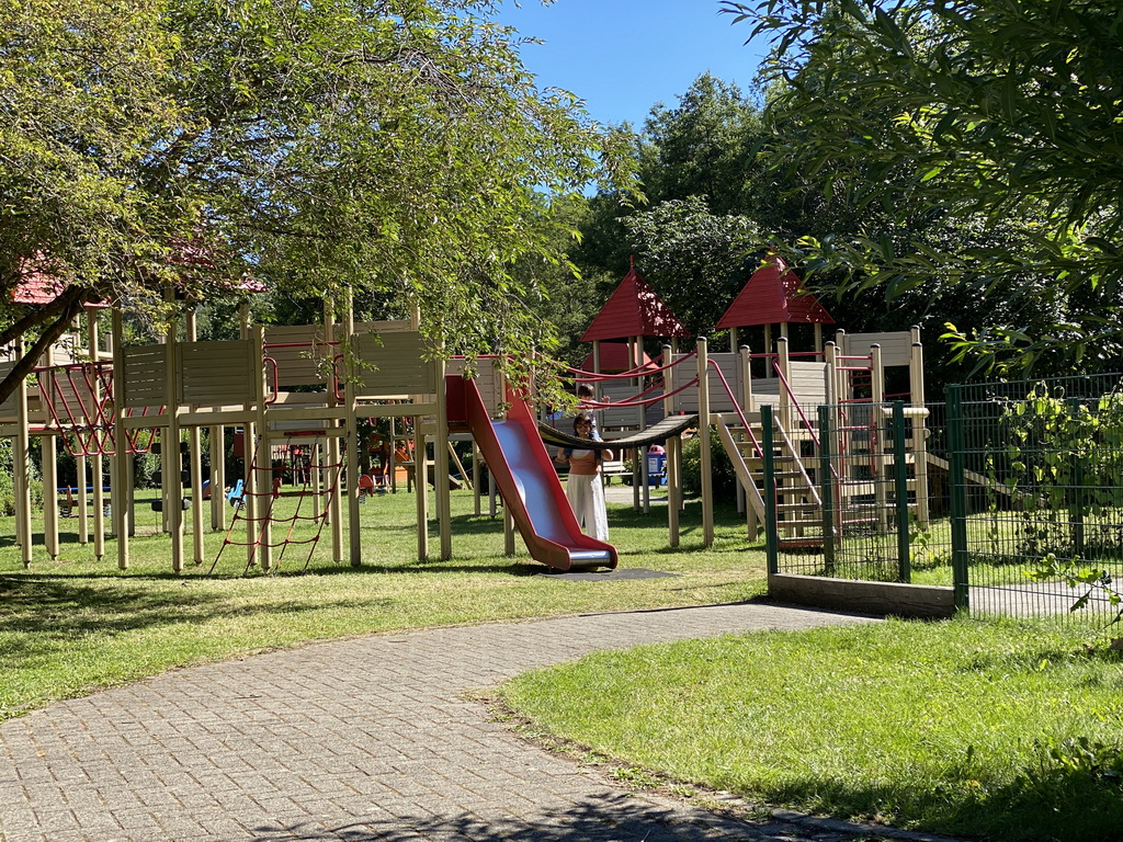 Miaomiao and Max at the playground of the Houtopia recreation center