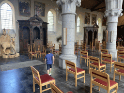 Max at the Église Sainte-Catherine church