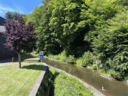 The western side of the Eastern Ourthe river, viewed from the Cour de l`Abbaye court