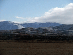 Mountains west of Hveragerthi, viewed from a parking place alongside the Suðurlandsvegur road