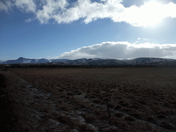 Mountains west of Hveragerthi, viewed from a parking place alongside the Suðurlandsvegur road