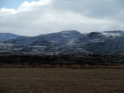 Mountains west of Hveragerthi, viewed from a parking place alongside the Suðurlandsvegur road