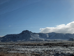 Mountains west of Hveragerthi, viewed from the rental car on the Suðurlandsvegur road