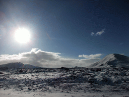 Mountains west of Hveragerthi, viewed from the rental car on the Suðurlandsvegur road