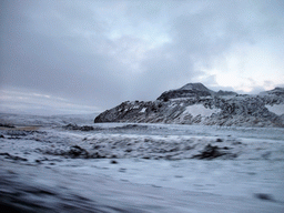 Mountains west of Hveragerthi, viewed from the rental car on the Suðurlandsvegur road