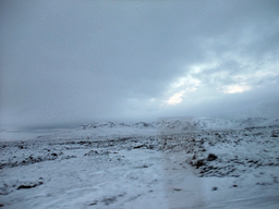 Mountains west of Hveragerthi, viewed from the rental car on the Suðurlandsvegur road