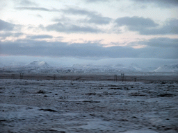 Mountains west of Hveragerthi, viewed from the rental car on the Suðurlandsvegur road