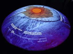 Spherical display in the Creation and Growth of Iceland Hall at the Lava Centre