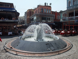 Fountain at a square in Cap Ariz Sokagi street