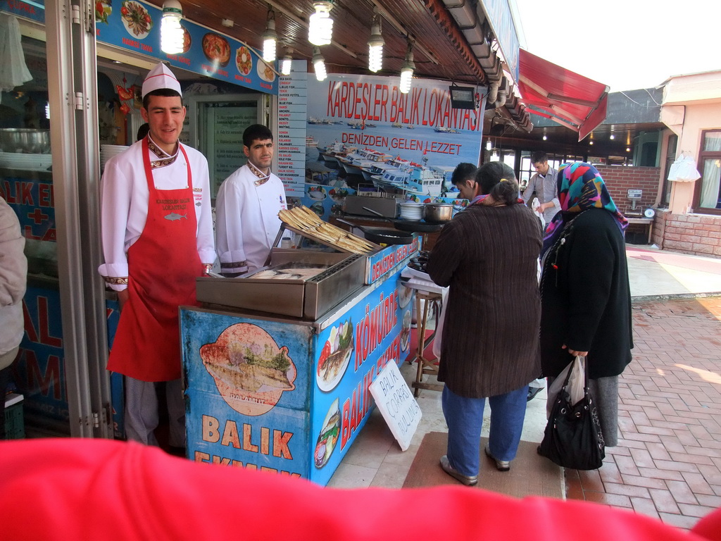 Salesmen at the fish market in the Kumkapi neighborhood