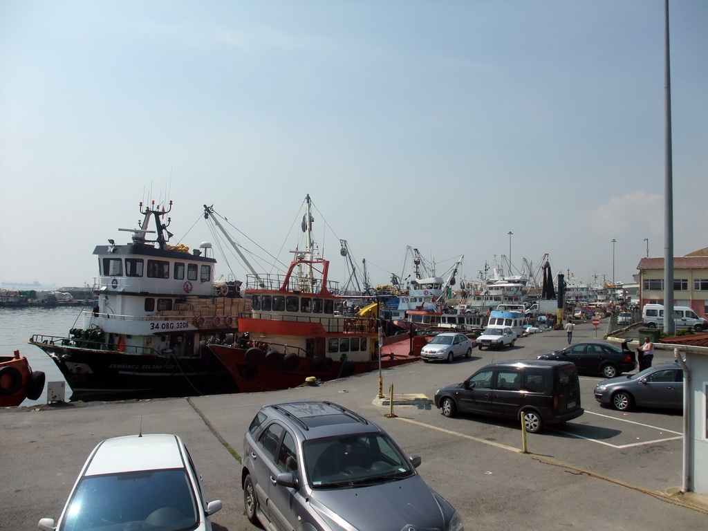 Boats in the Sea of Marmara, in the harbour of the Kumkapi neighborhood