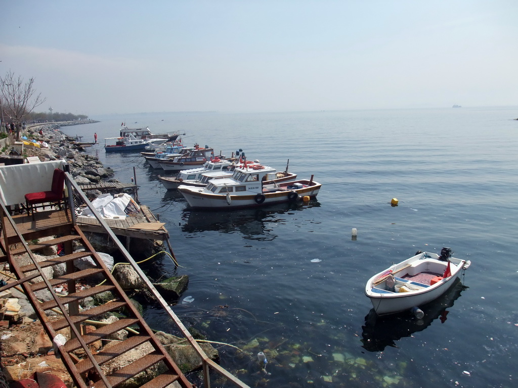 Boats in the Sea of Marmara, in the harbour of the Kumkapi neighborhood