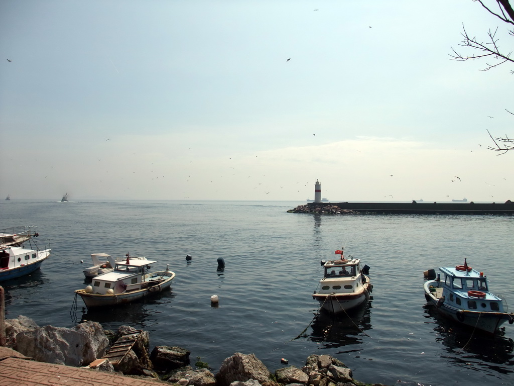 Boats in the Sea of Marmara, in the harbour of the Kumkapi neighborhood