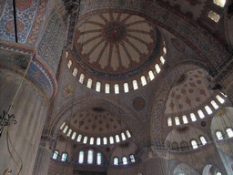 Dome and interior of the Blue Mosque