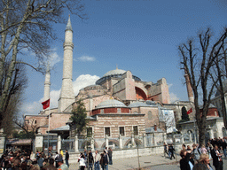 Left side and minarets of the Hagia Sophia