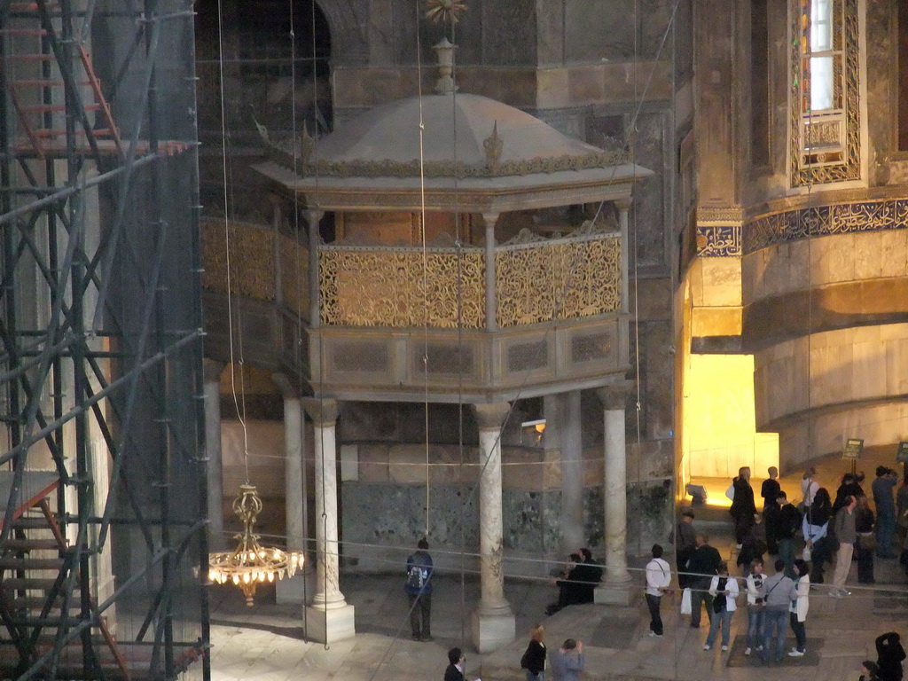 The Sultan`s Loge in the Hagia Sophia