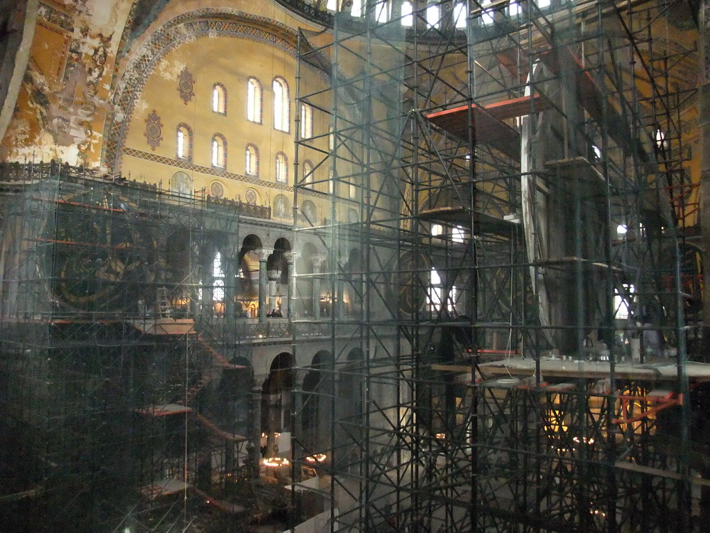 Reconstruction works in the Hagia Sophia