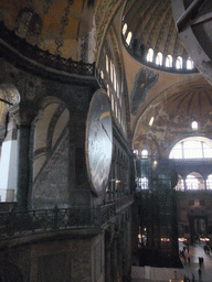 Interior of the Hagia Sophia, with Islamic calligraphy