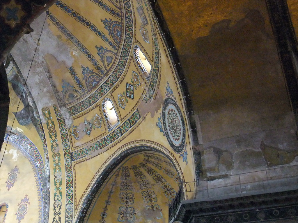 Decorations in the ceiling of the Hagia Sophia