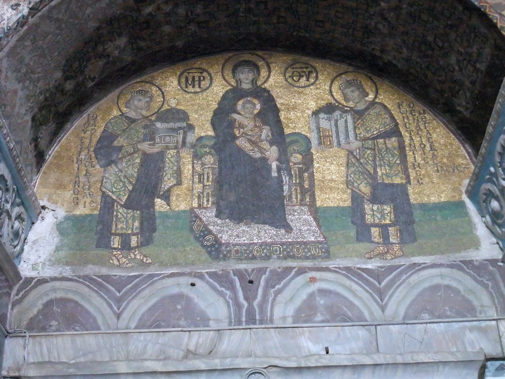 Southwestern entrance mosaic with Virgin and Child in the Hagia Sophia