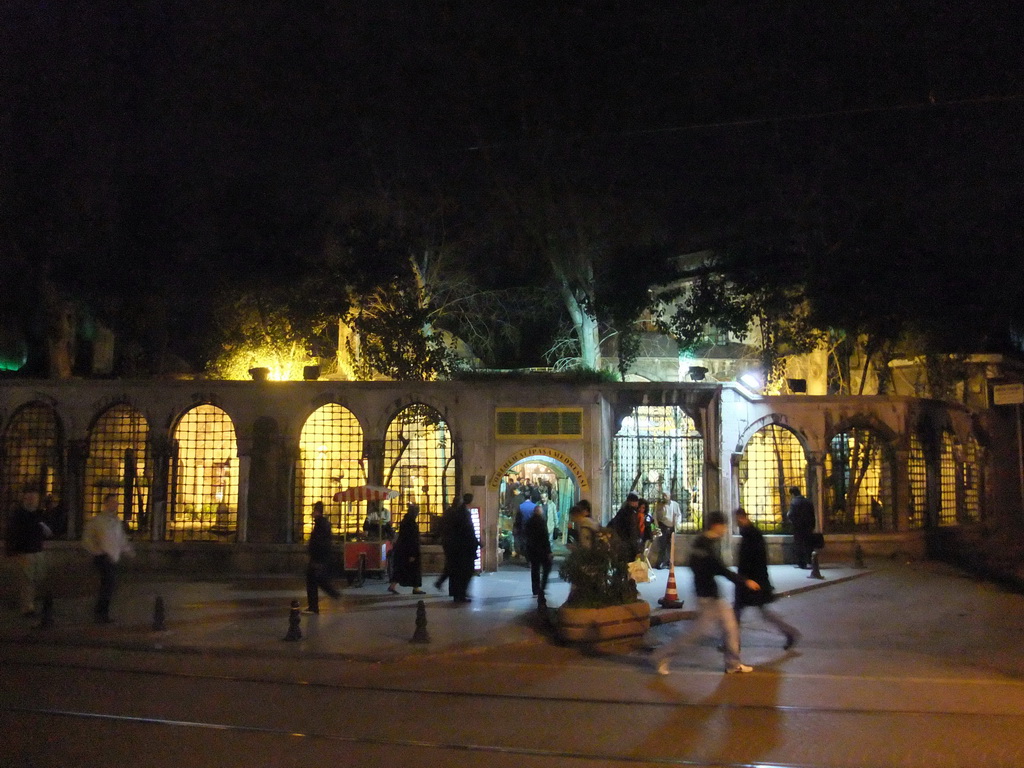 The entrance to the Corlulu Ali Pasa Medresesi medrese, by night