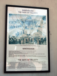 Explanation on the Gate of Felicity, in Topkapi Palace