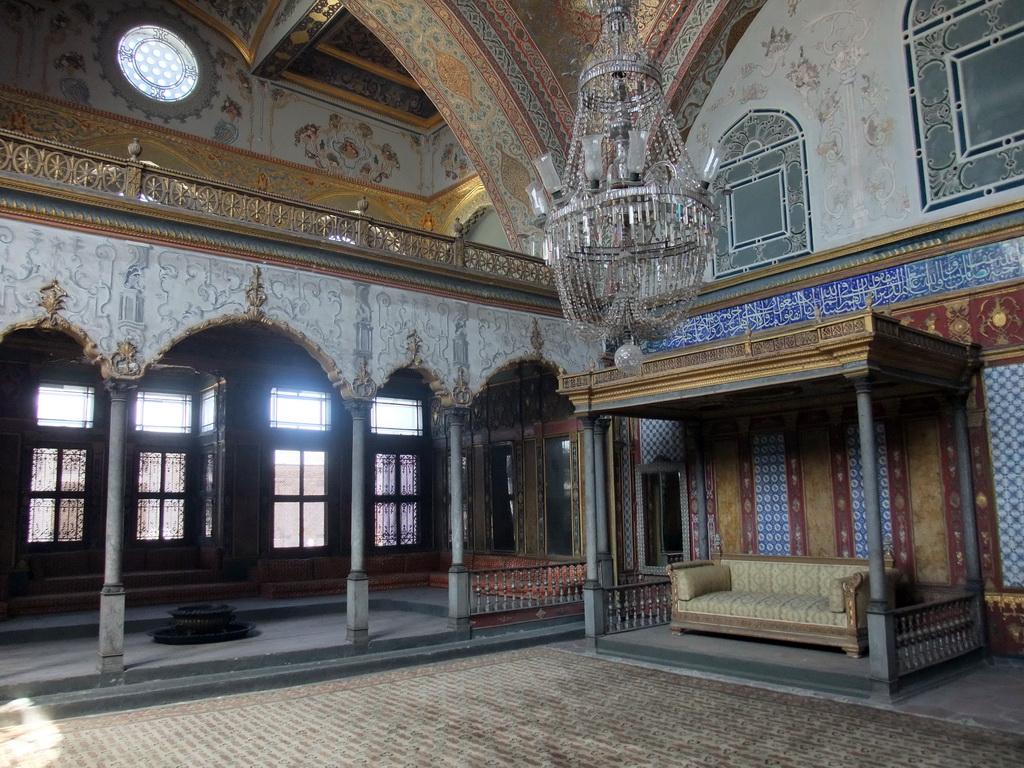 The Imperial Hall (Hünkar Sofasi) with the Throne of the Sultan, at the Harem in the Topkapi Palace