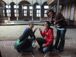 Miaomiao, Ana and Nardy in the Imperial Hall at the Harem in the Topkapi Palace