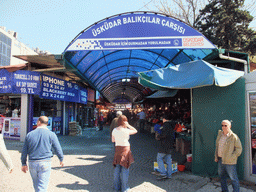 Miaomiao at an open market in the Uskudar district