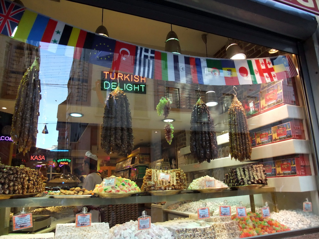 Turkish delight in a shop at Istiklal Avenue
