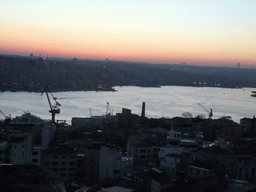 View on the Golden Horn, from the top of the Galata Tower, at sunset