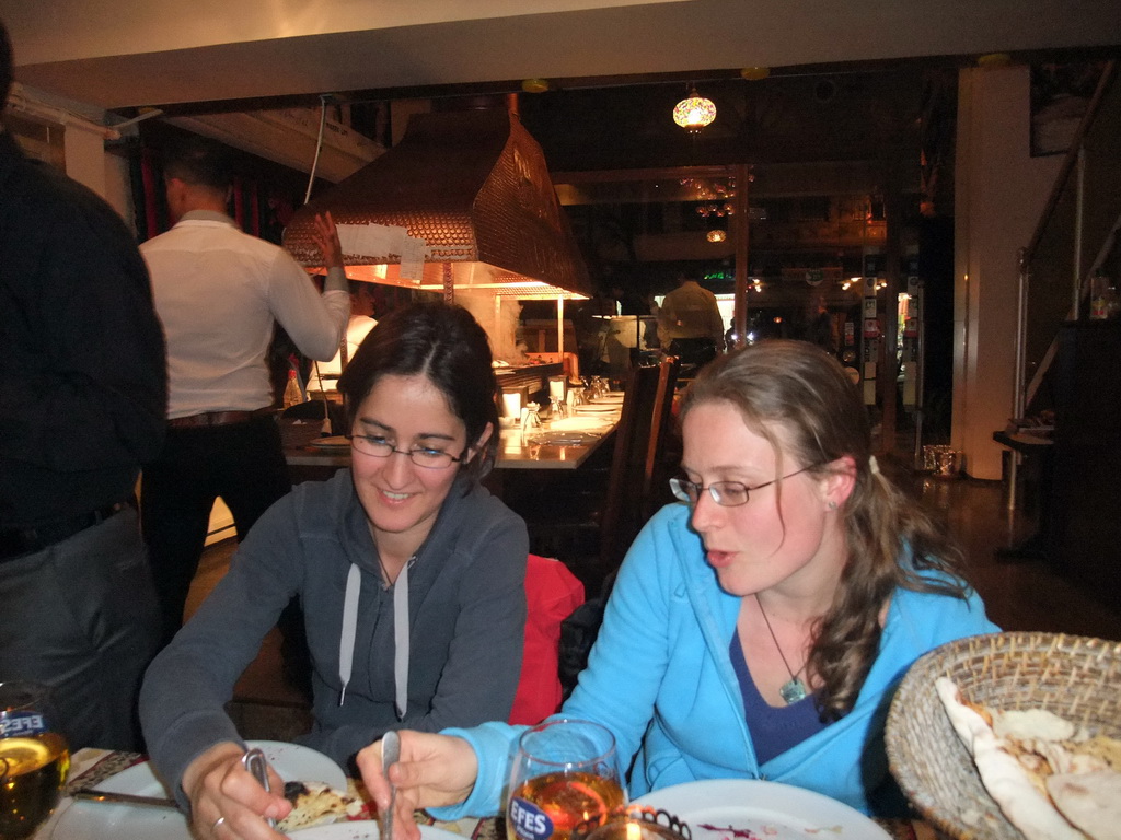 Ana and Nardy at the Vuslat Ocakbasi restaurant